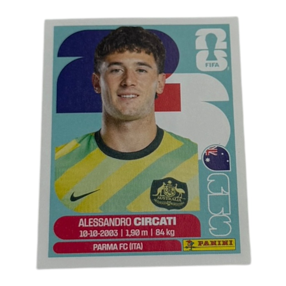 Panini FIFA World Cup 2026 Alessandro Circati Australia AUS 5 Sticker Parma FC